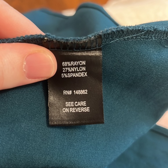 Torrid Teal Ponte A-Line Sleeveless Dress - Picture 6 of 7